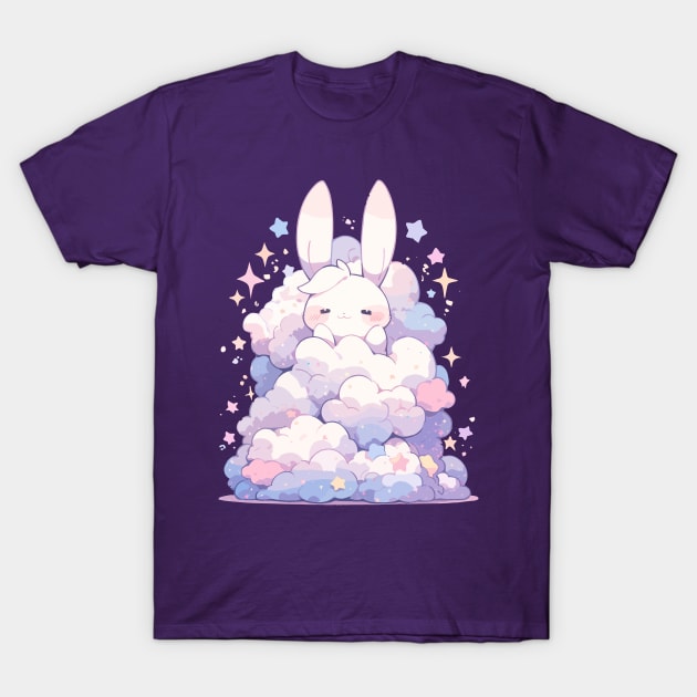 Cute Fluffy Clouds Baby Bunny Kawaii Princess T-Shirt by Kawaii Kingdom